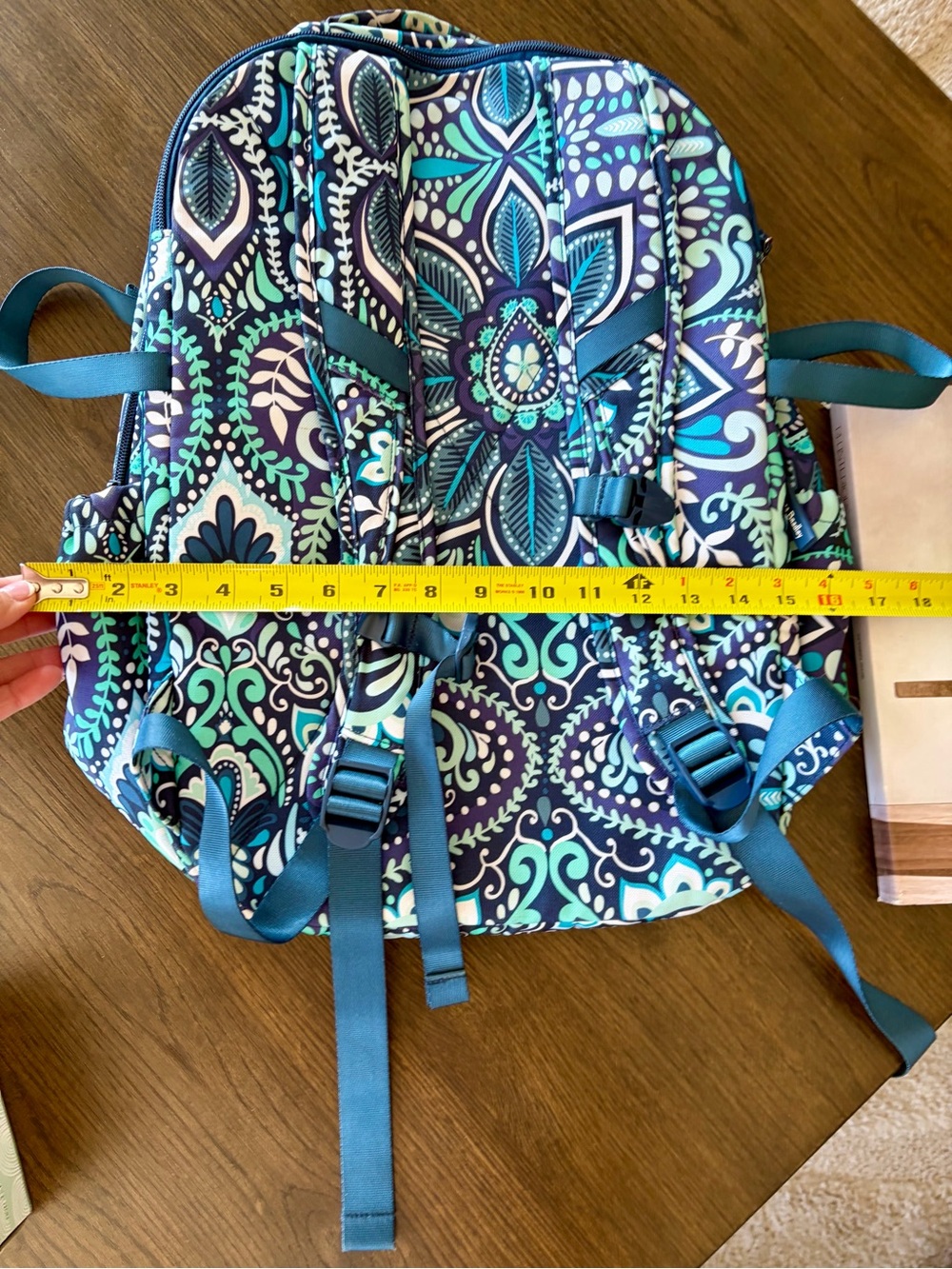Vera Bradley Paisley Backpack in Blue and Teal - Picture 9 of 10